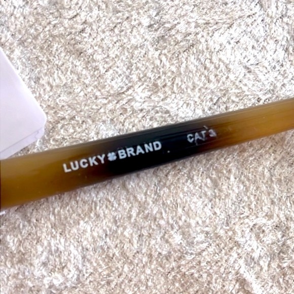 Brand New Lucky Brand Matte Brown Tortoise Round Cat Eye Sunglasses - Picture 11 of 15